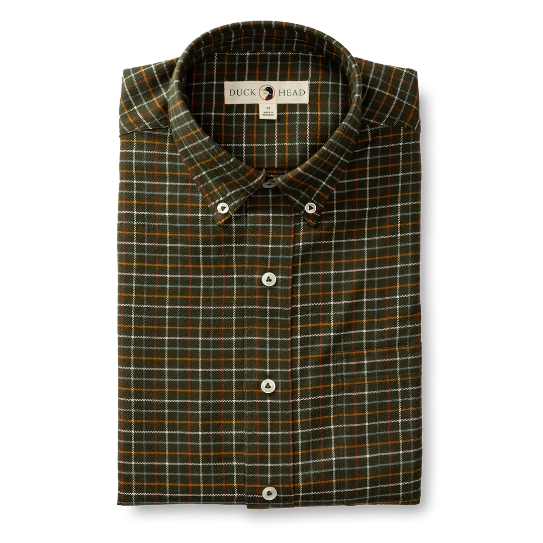LS Cotton Flannel Sport Shirt Clement Plaid
