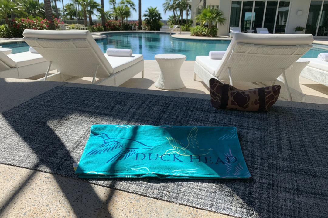 Lake Blue Duck Head Towel