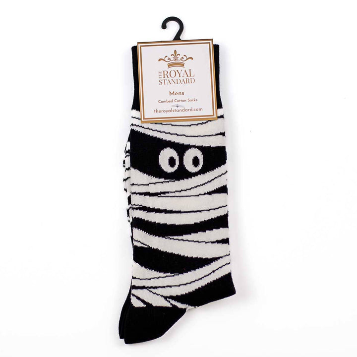 Men's Who's Your Mummy Socks     Black/White   One Size