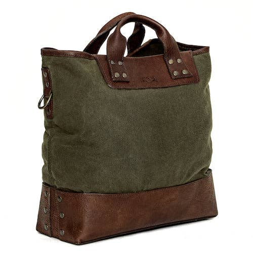 Heritage Waxed Canvas Medium Ice Block Tote Bag