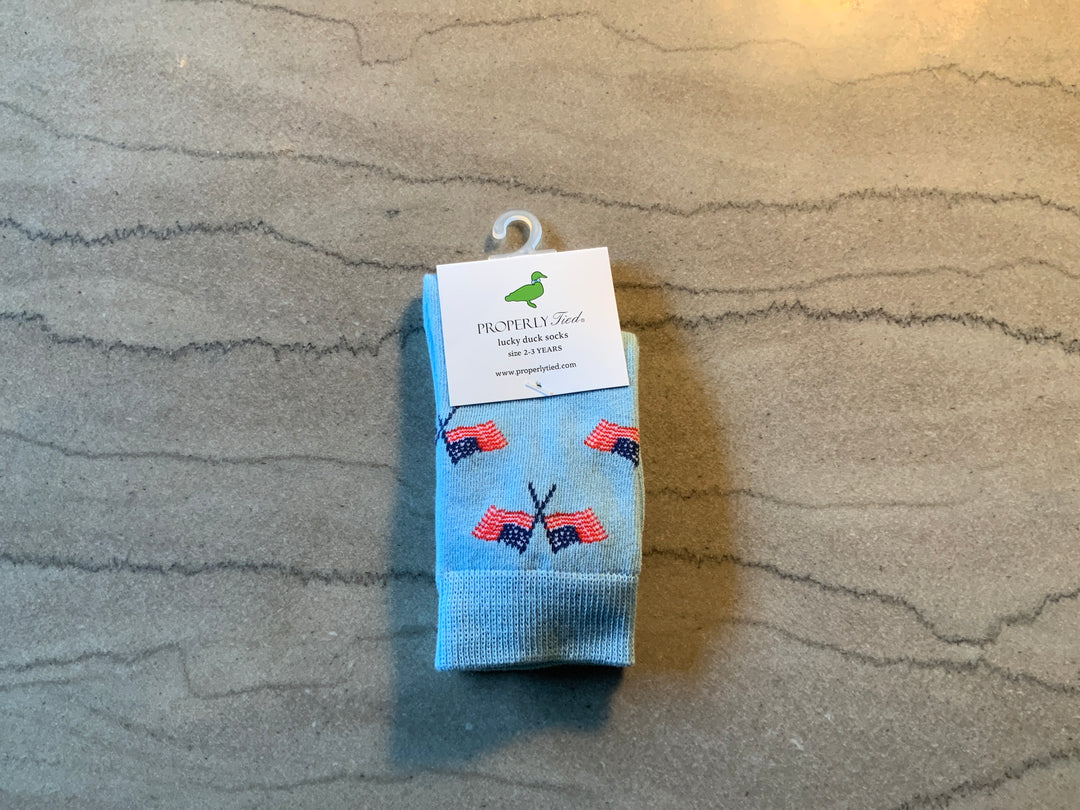Luck Duck Socks Freedom Flag