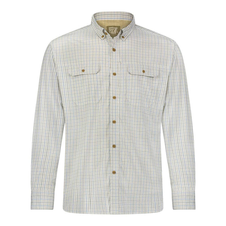 Brooks Bamboo Long Sleeve Shirt (Birch Plaid)