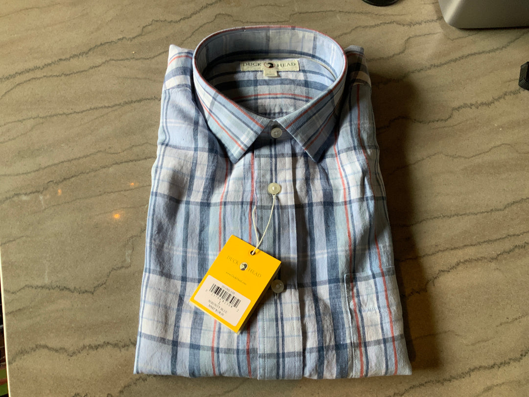 Serenity Blue LS Linen Poplin Sport Shirt