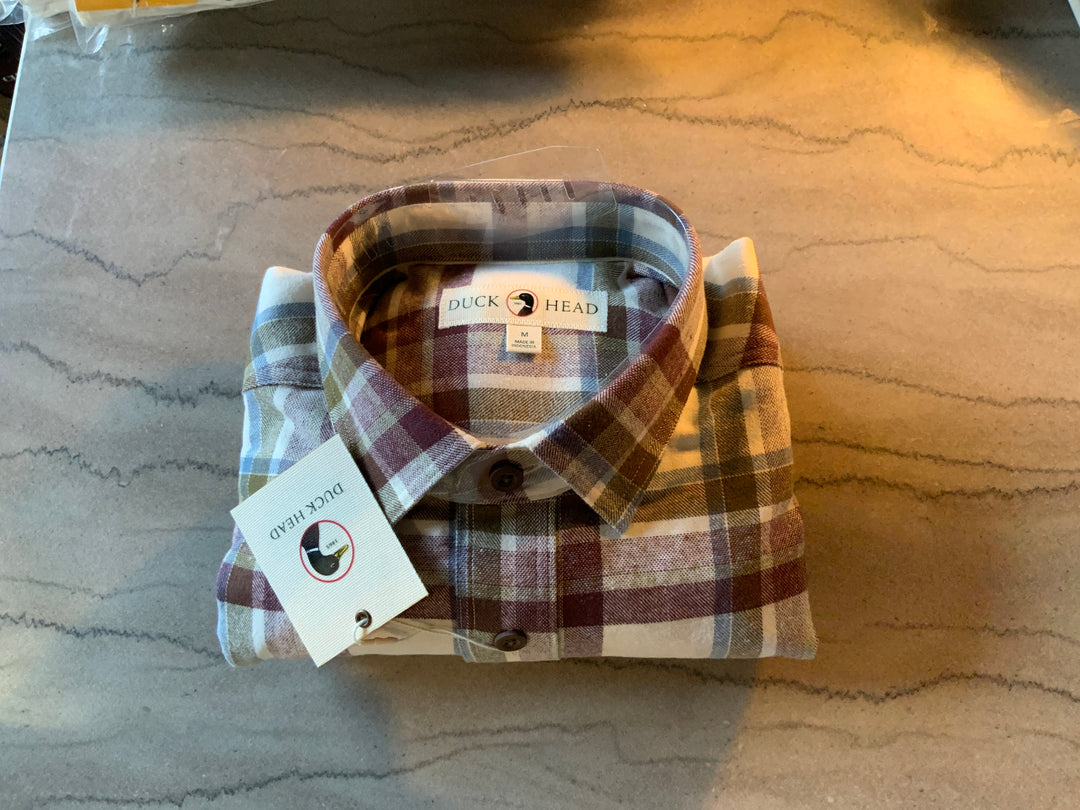 LS Cotton Flannel Sport Shirt Roane Plaid