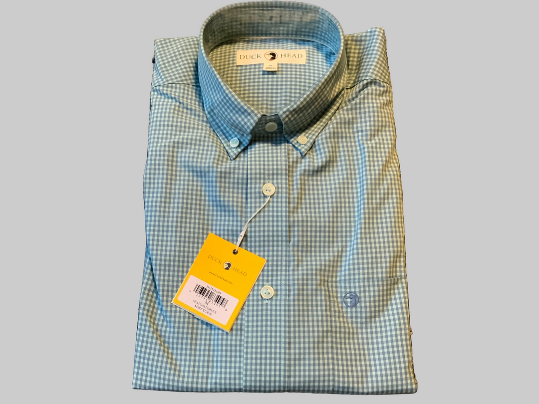 Seafoam green LS performance Duck Head Flannel
