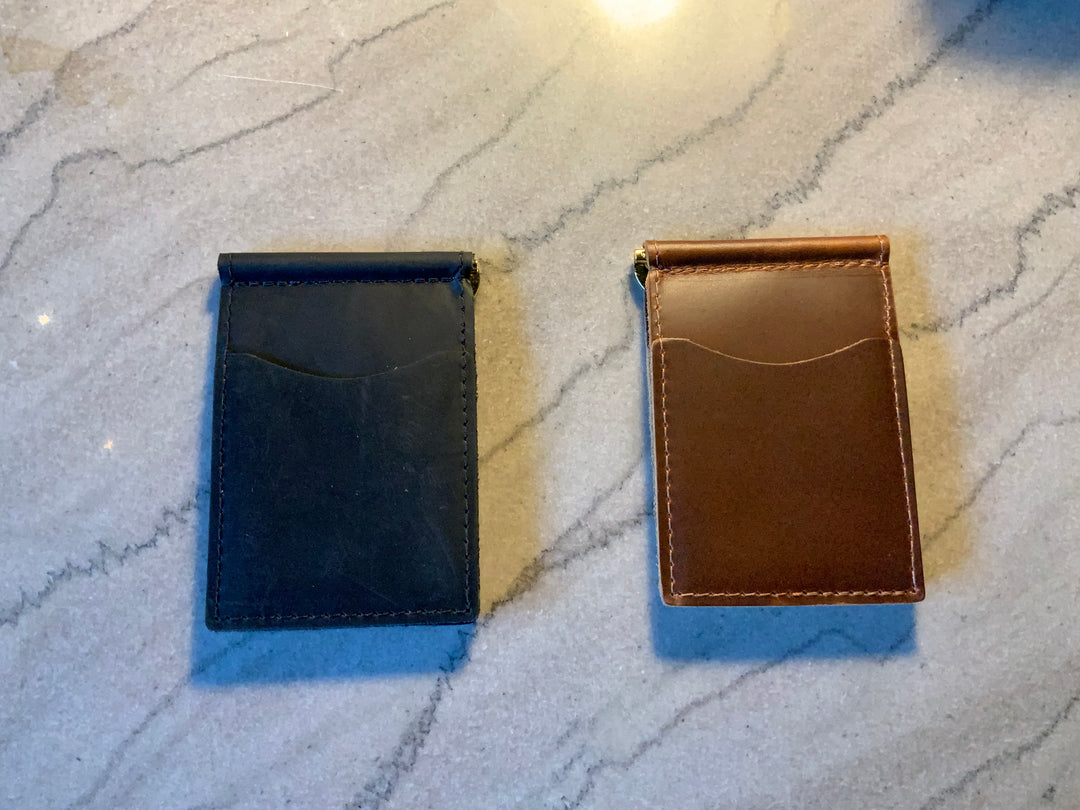 Leather Money Clip Wallet