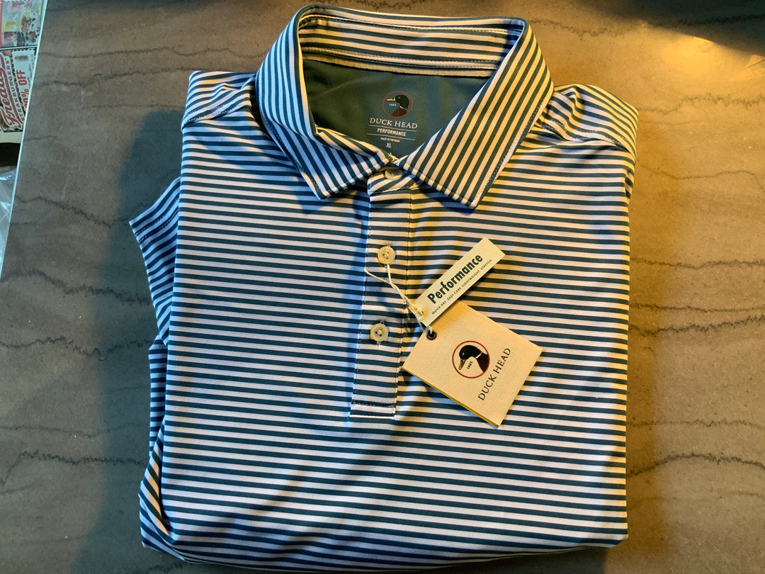 SS Long Drive Performance Polo Kirk Stripe