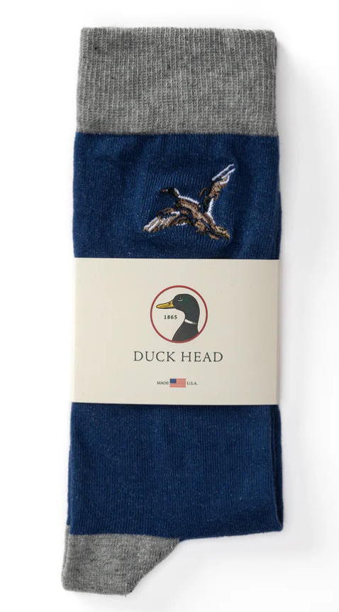 Embroidered Mallard Sock