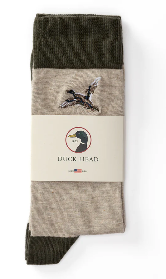 Embroidered Mallard Sock