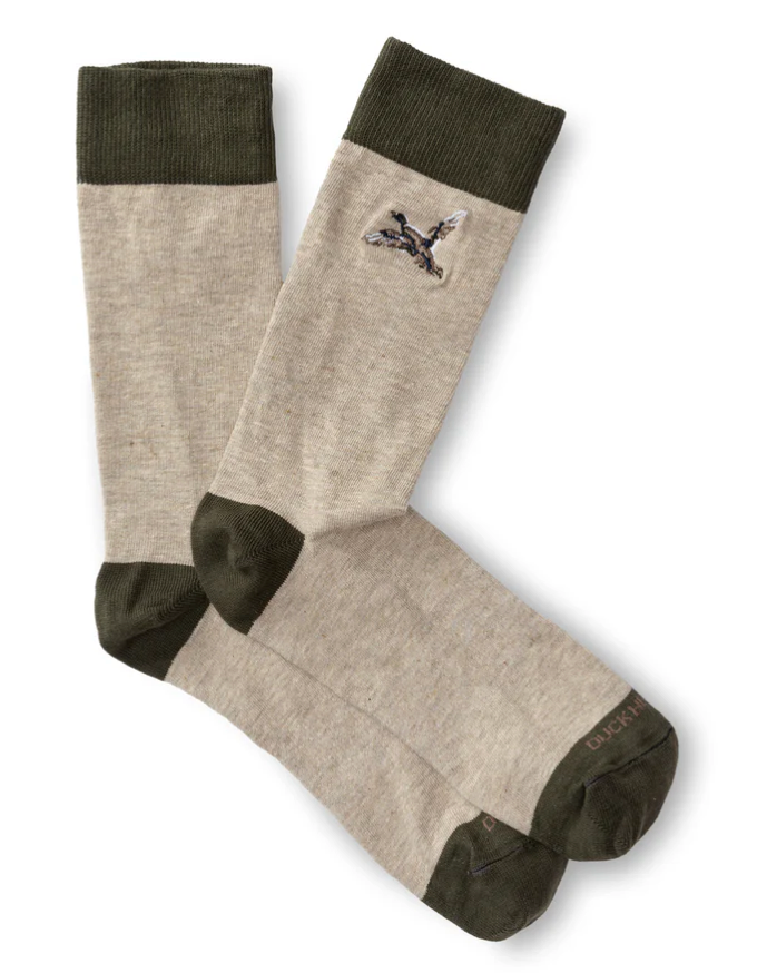 Embroidered Mallard Sock