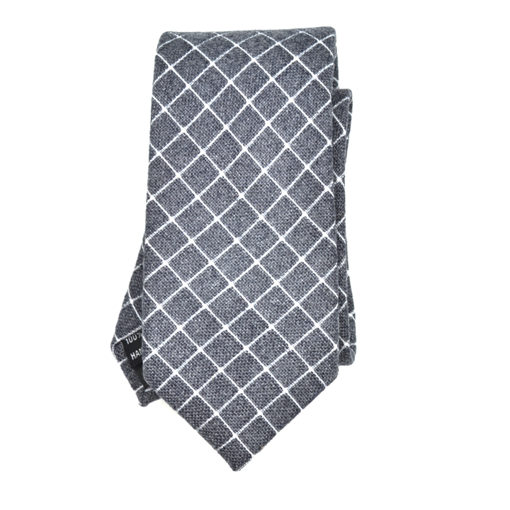Grey Window Pane Tie