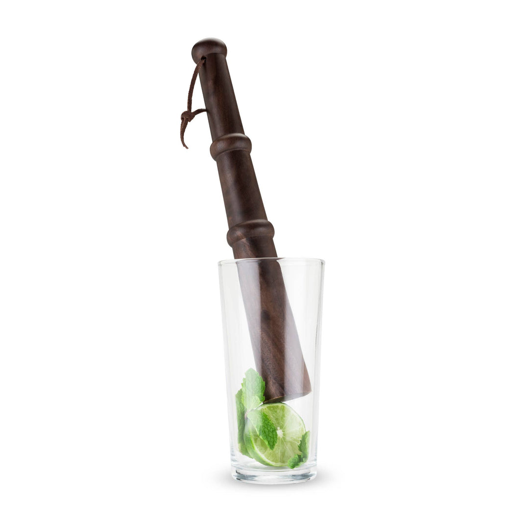 Viski Professional 12inch Acacia Wood Muddler w Hang Strap