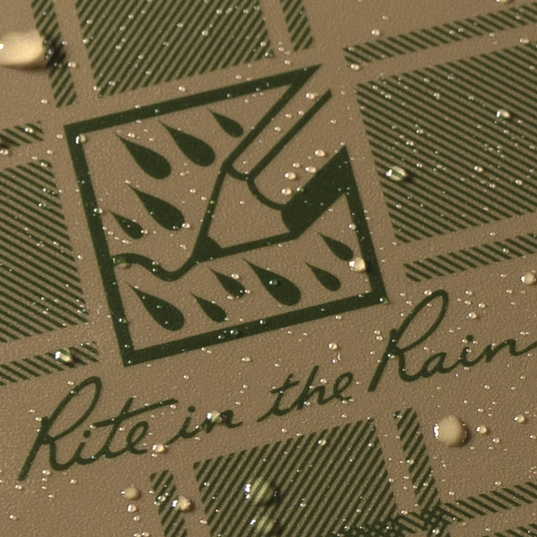 Rite in the Rain 3" x 5" Top Spiral Notebook, Green Plaid