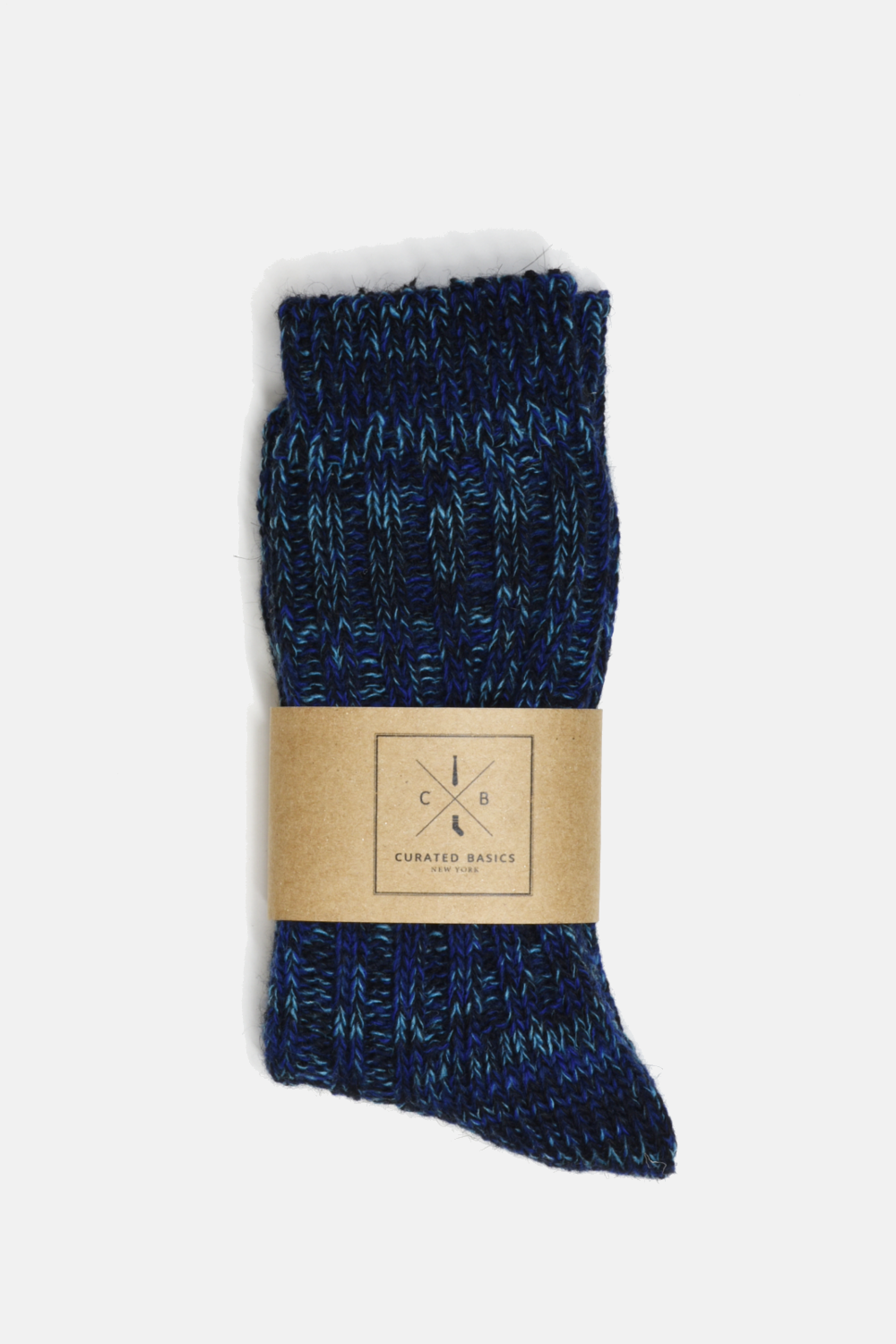 Italian Navy Wool Boot Socks