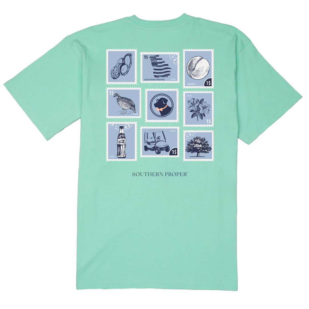 Proper Stamps - Georgia Tee: Brook Green