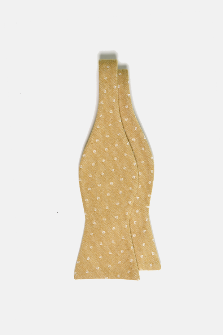 Yellow Polka Dots Bow Tie