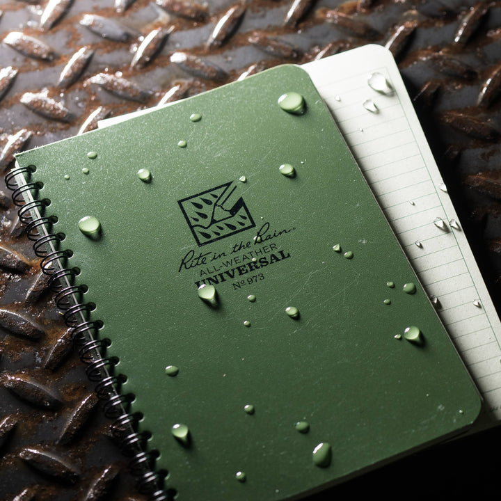 Rite in the Rain 4.625" x 7" Side Spiral Notebook, Green